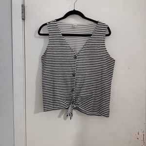 Striped Tank Top with buttons